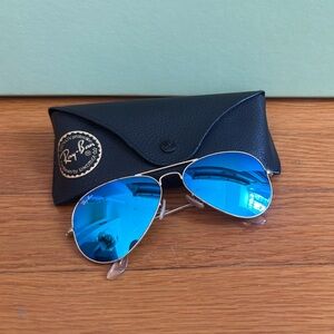 Ray-Ban Aviator Sunglasses - Vibrant Blue Lenses